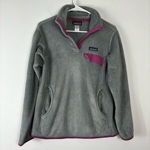 Patagonia Gray and Pink Women's Sweatshirt
